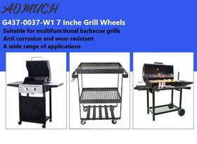 Two-pack replacement wheels for Char-Broil models offer quick maintenance benefits.