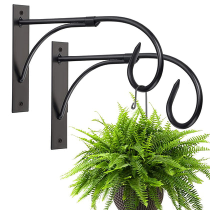Aonagi iron hanging basket brackets 11inch securely support outdoor baskets
