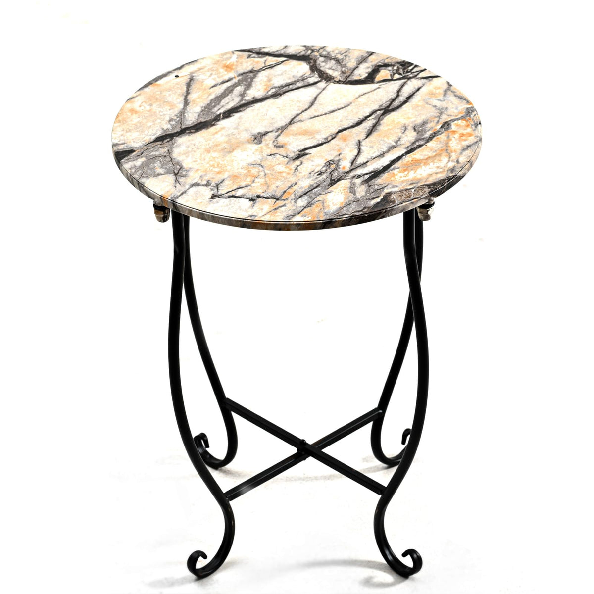 Aonagi patio side table round 14-inch top pattern for stylish outdoor drinks.
