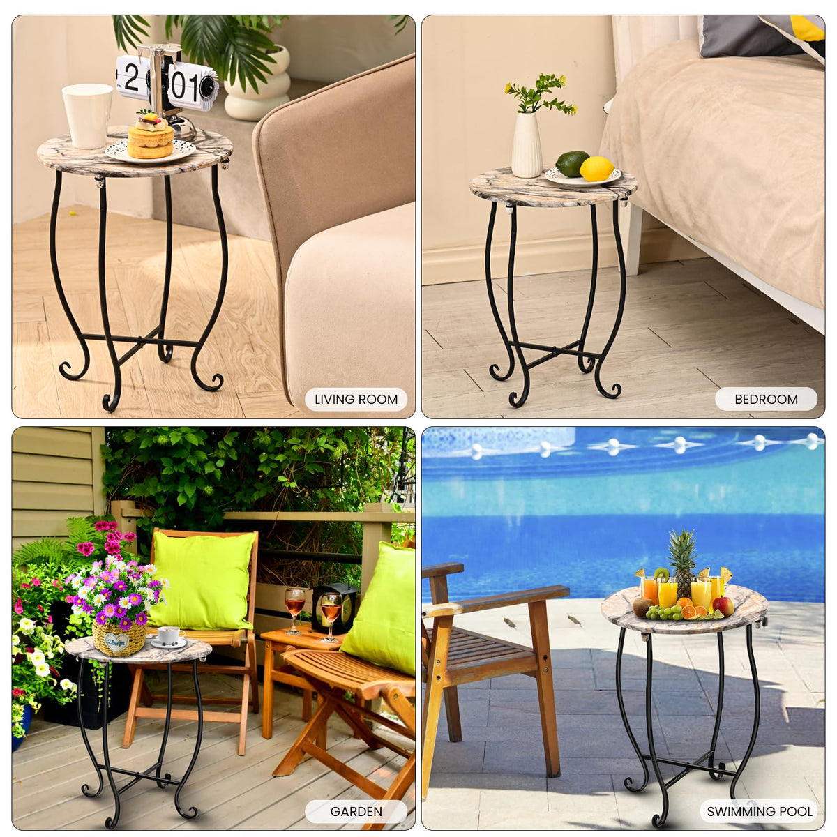 Aonagi versatile table for plant stand or bedside accent.