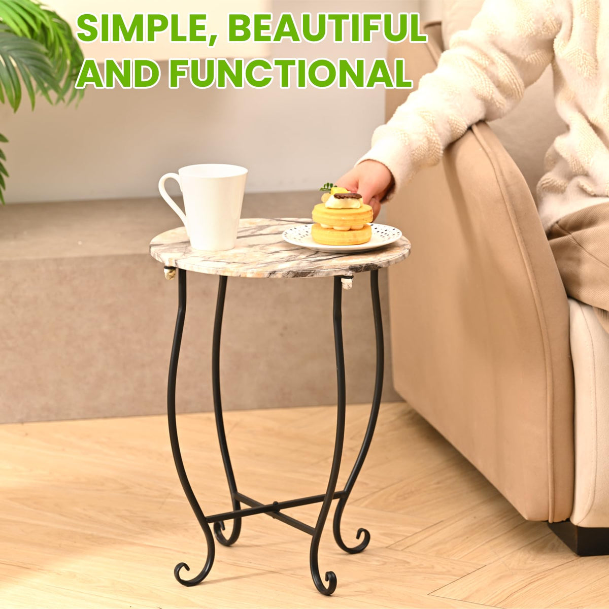 Aonagi weather-resistant metal construction for indoor and outdoor use.
