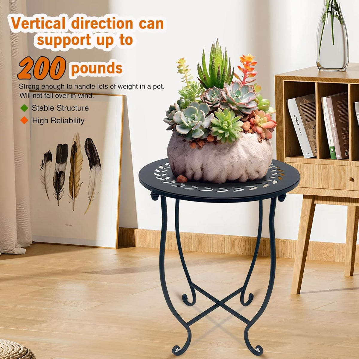 Aonagi round side table on a balcony with seating setup.