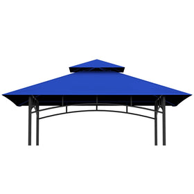 Aonear grill gazebo canopy blue cover for 5x8 model provides sun and rain protection