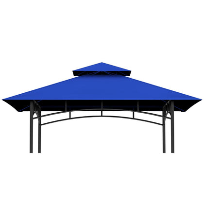 Aonear grill gazebo canopy blue cover for 5x8 model provides sun and rain protection