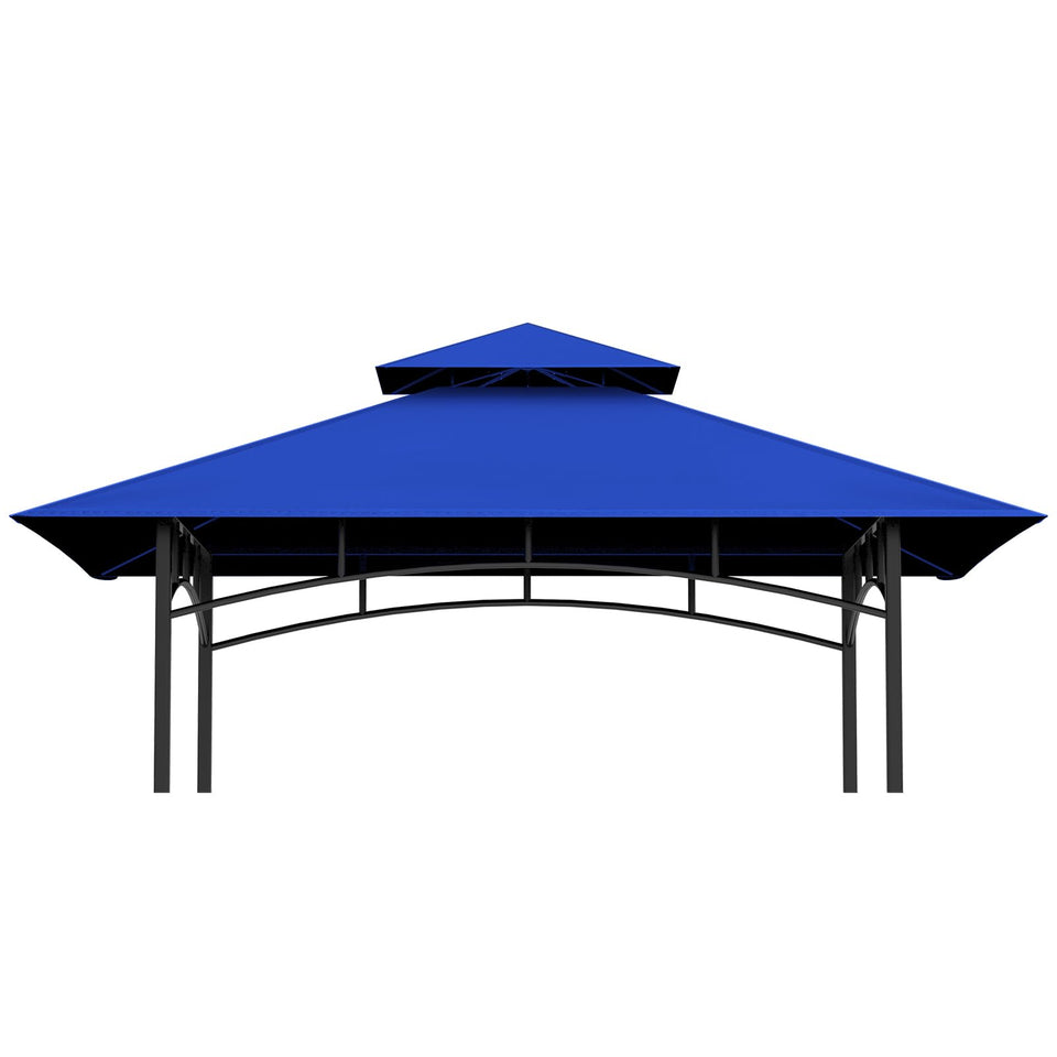 Aonear grill gazebo canopy blue cover for 5x8 model provides sun and rain protection