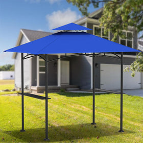 Aonear wind-resistant material protects outdoor cooking spaces