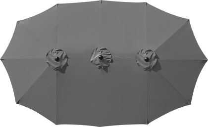 AONETOZ 12-rib canopy top for umbrella provides secure shade.
