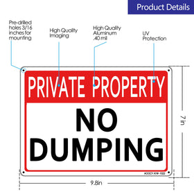 AOOCY aluminum sign rust-free and weatherproof for durable outdoor use.