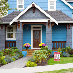 AOOCY No Solicitation Sign bright colors improve noticeability from the street