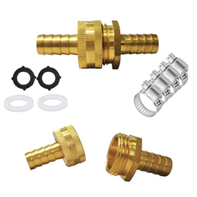 AOPANDA brass hose adapter close-up shows durable, leak-resistant joints.