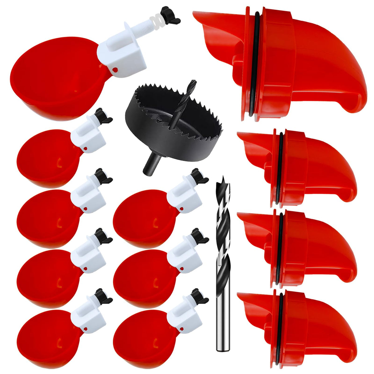 Aopchry packaging of the automatic feeder and waterer set, ready for quick poultry setup.