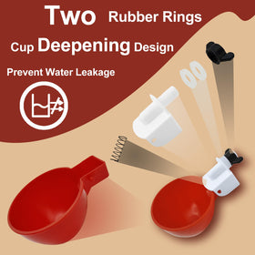 Aopchry double rubber rings prevent leaks during pecking.