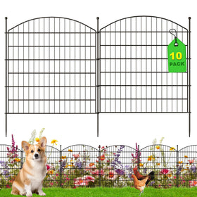 AOPEC no-dig metal fence panel for quick yard setup