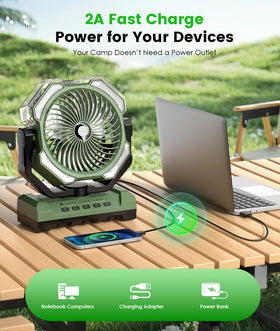 Aopircs Camping Misting Fan compact packaging ideal for travel
