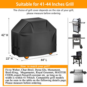 Aoretic grill cover side straps secure during windy outdoor use.