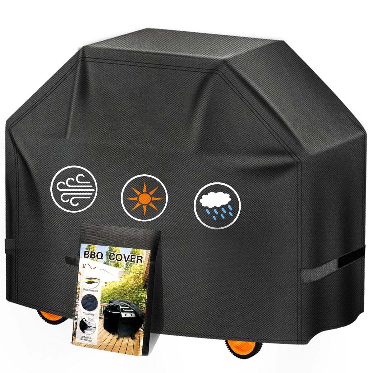 Aoretic 60-inch grill cover shields grills from rain and sun