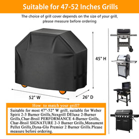 Aoretic heavy-duty fabric grill cover shows thick material for durability