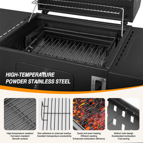 AOREWTGGH PS9900 handle view helps monitor charcoal safely