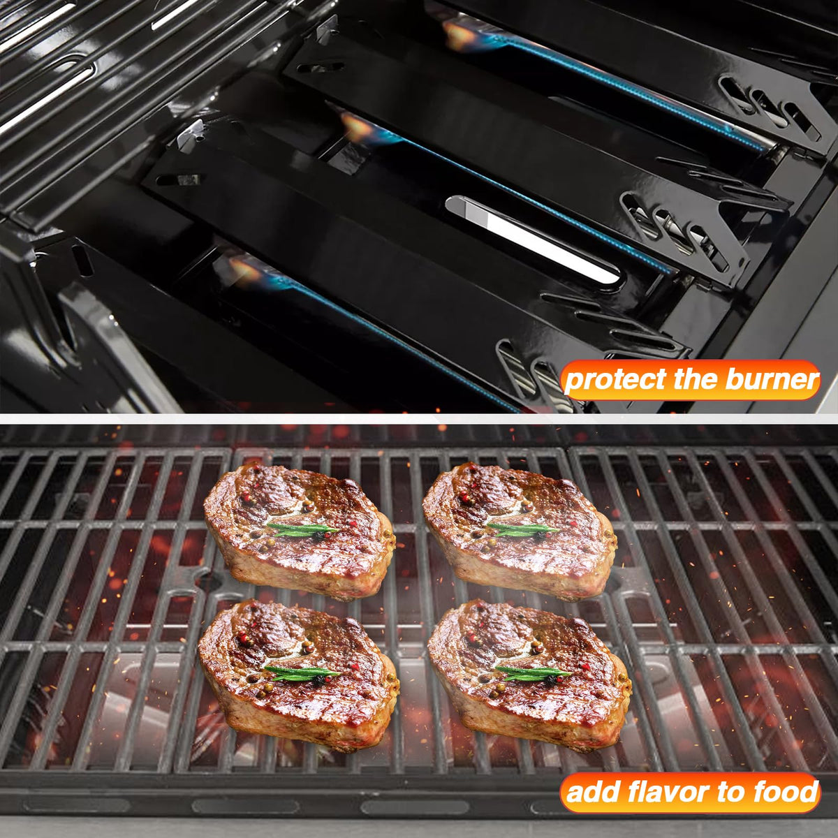 AOREWTGGH Uniflame GBC1059WB heat plate shields burners from drips