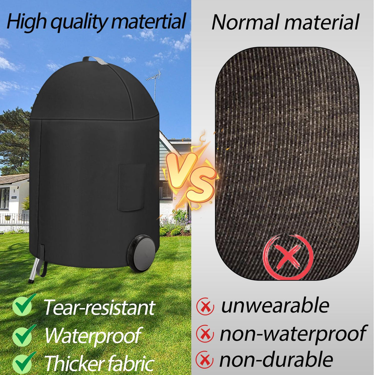 AOREWTGGH 27inch diameter fit Weber round grills for reliable protection.