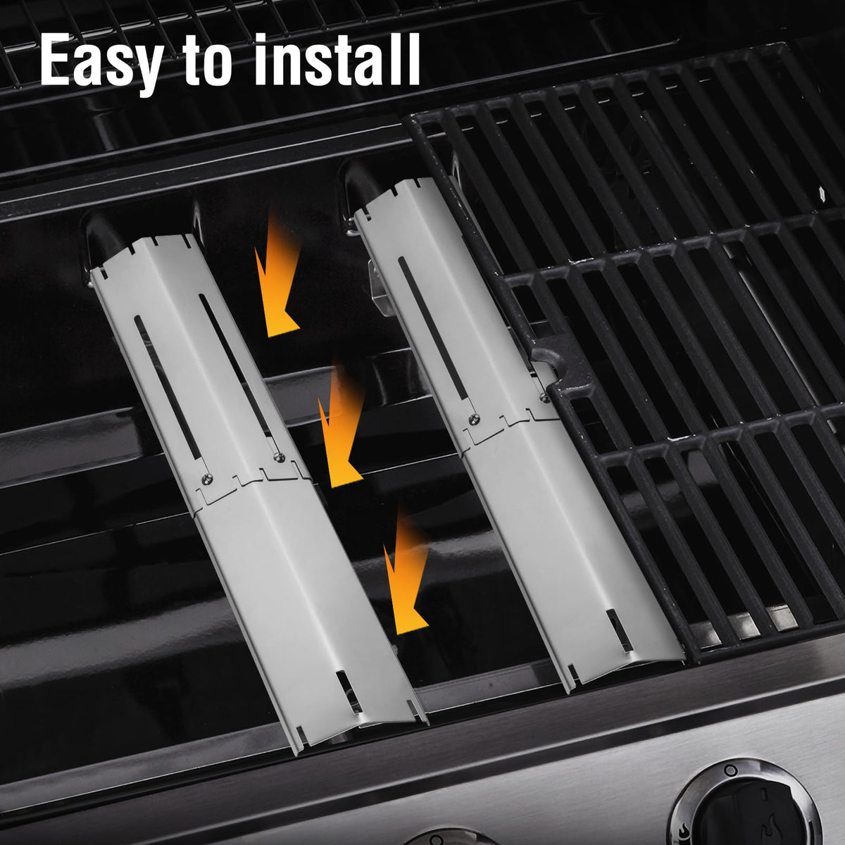 AOREWTGGH corrosion-resistant heat plate protects burners during heavy grilling sessions.