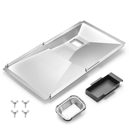 AOREWTGGH drip pan adjustable fit for Nexgrill, adaptable for 3/4/5-burner grills