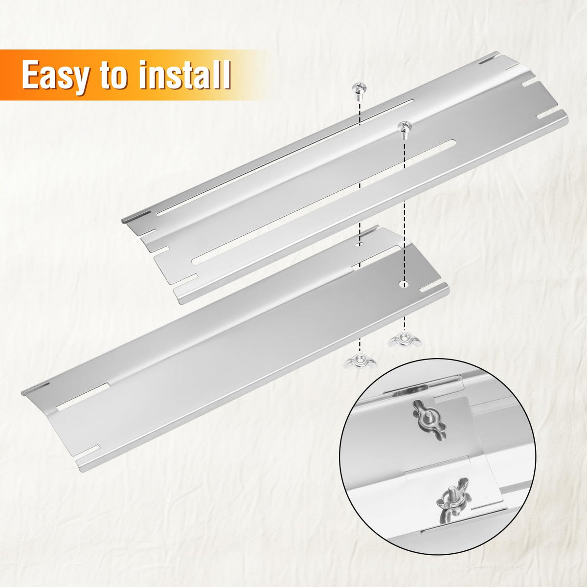 AOREWTGGH durable heat plate shield withstands high heat and resists corrosion.
