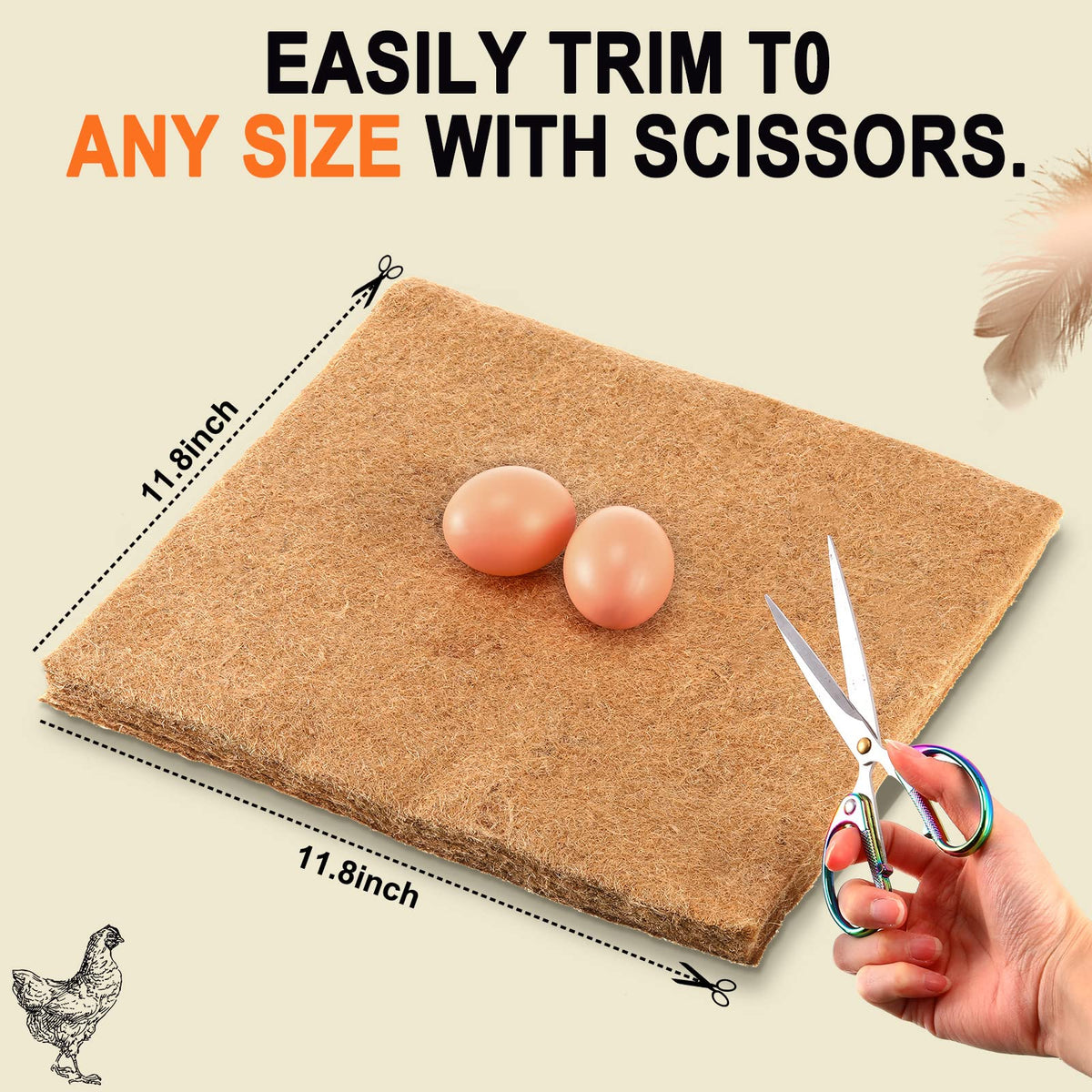Aoriher nest pads cut to fit cages or terrariums for versatile bedding.