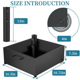 AOSTD compact base dimensions fit patios and decks without crowding