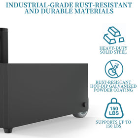 AOSTD rust-proof steel umbrella holder withstands weather for long-lasting outdoor use