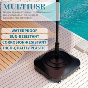AOSTD base supports 1.26–1.97 inch poles for a wide range of setups.