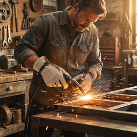 Non-staining lining keeps hands clean even in sweaty outdoor work.