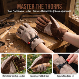Wrist-adjustment strap ensures a secure, dirt-free fit.