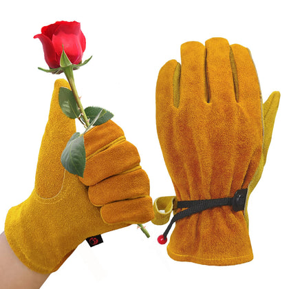AOUCHI leather work gloves outer material demonstrates durable protection for tough jobs.