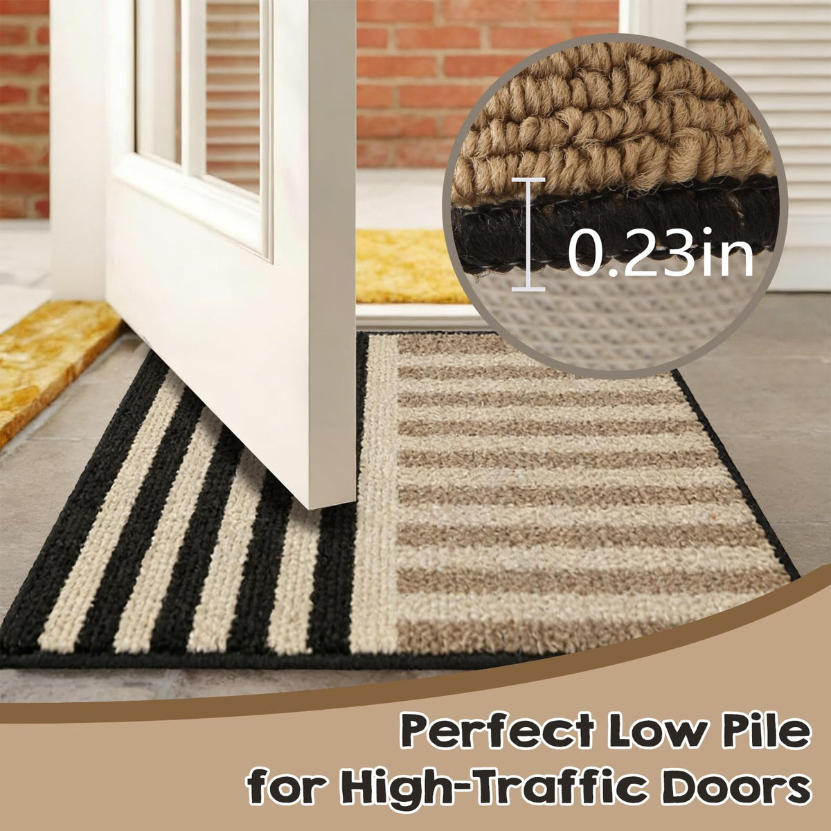 AOUER washable polypropylene mat is easy to shake and machine wash.