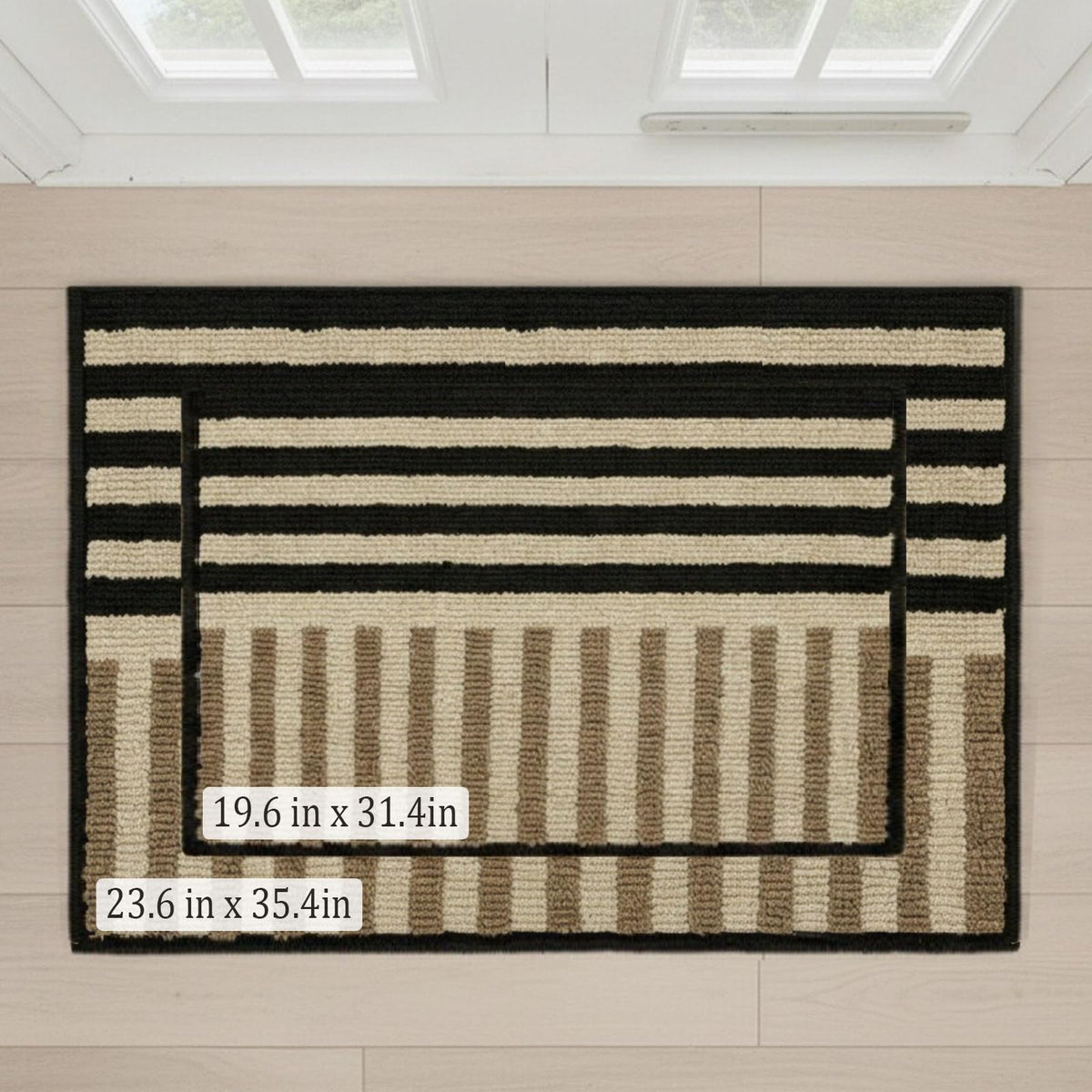 AOUER entryway mat suitable for indoor/outdoor spaces like patios and kitchens.
