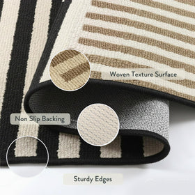 AOUER low-profile door mat stays flat and clears the door threshold.