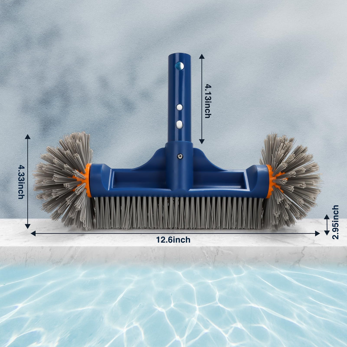 Aourana 12.5-inch brush head highlighting rounded ends for tight spots