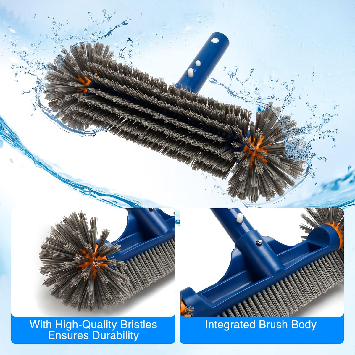 Aourana aluminum handle at a 45-degree angle for easy cleaning