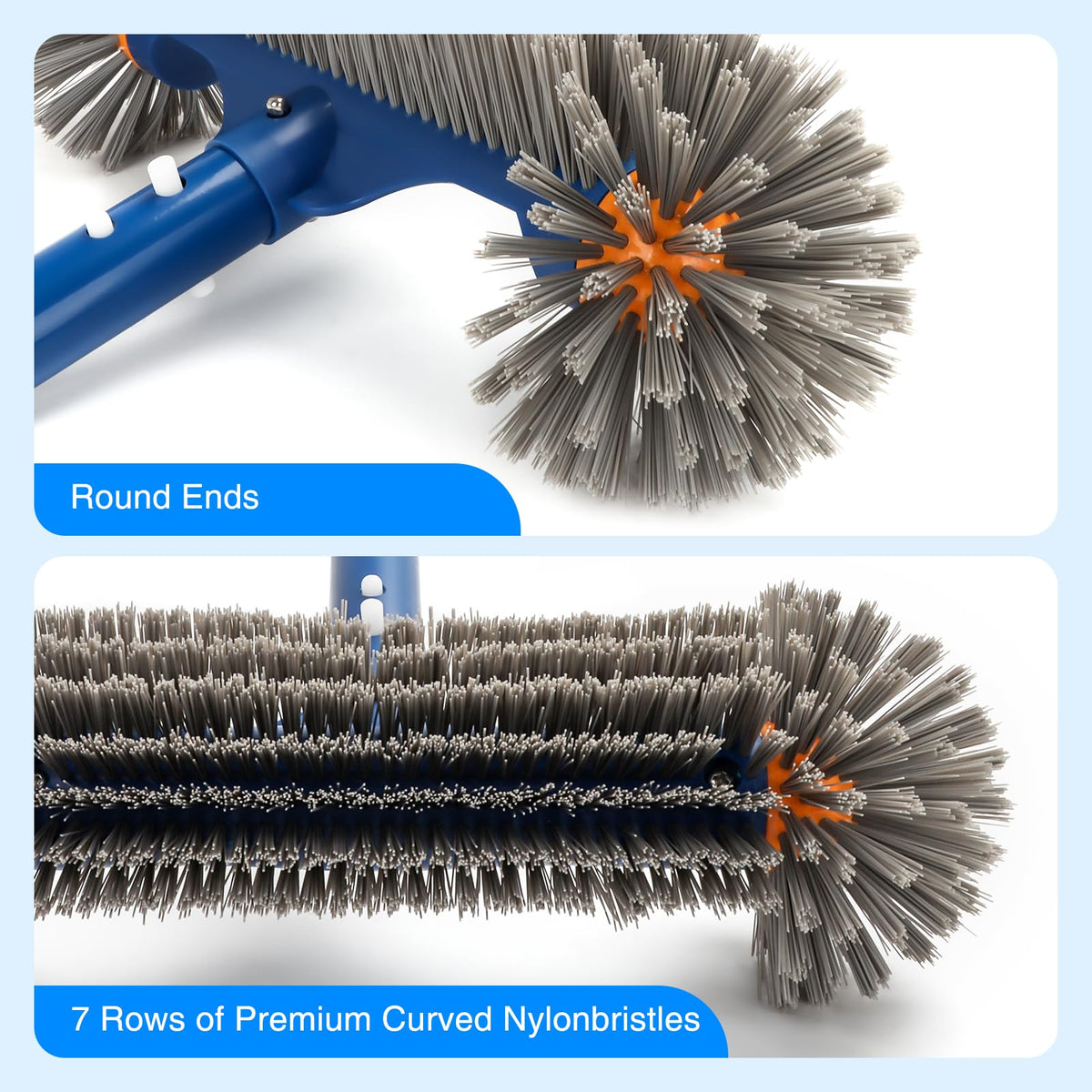 Aourana premium nylon bristles providing effective scrubbing