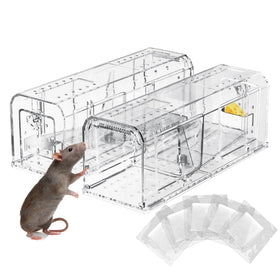 AOVSTOXIC humane mouse trap with see-through chamber for safe observation and catch-and-release.
