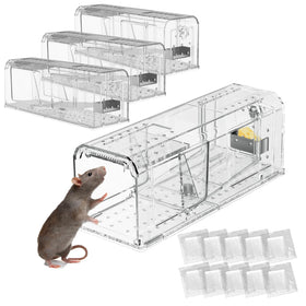 AOVSTOXIC humane mouse trap with see through design for safe catch-and-release at home