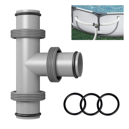 Aowalen pool hose connector 1.5-to-1.5 T-joint improves water flow and compatibility.