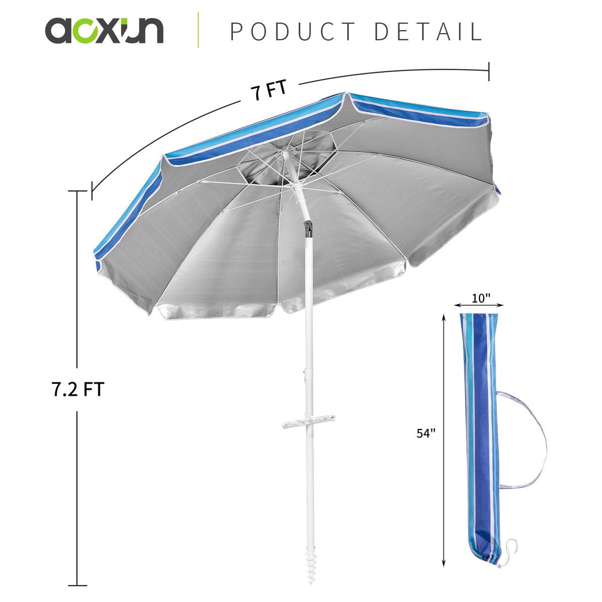 Aoxun beach umbrella carry bag enables easy transport