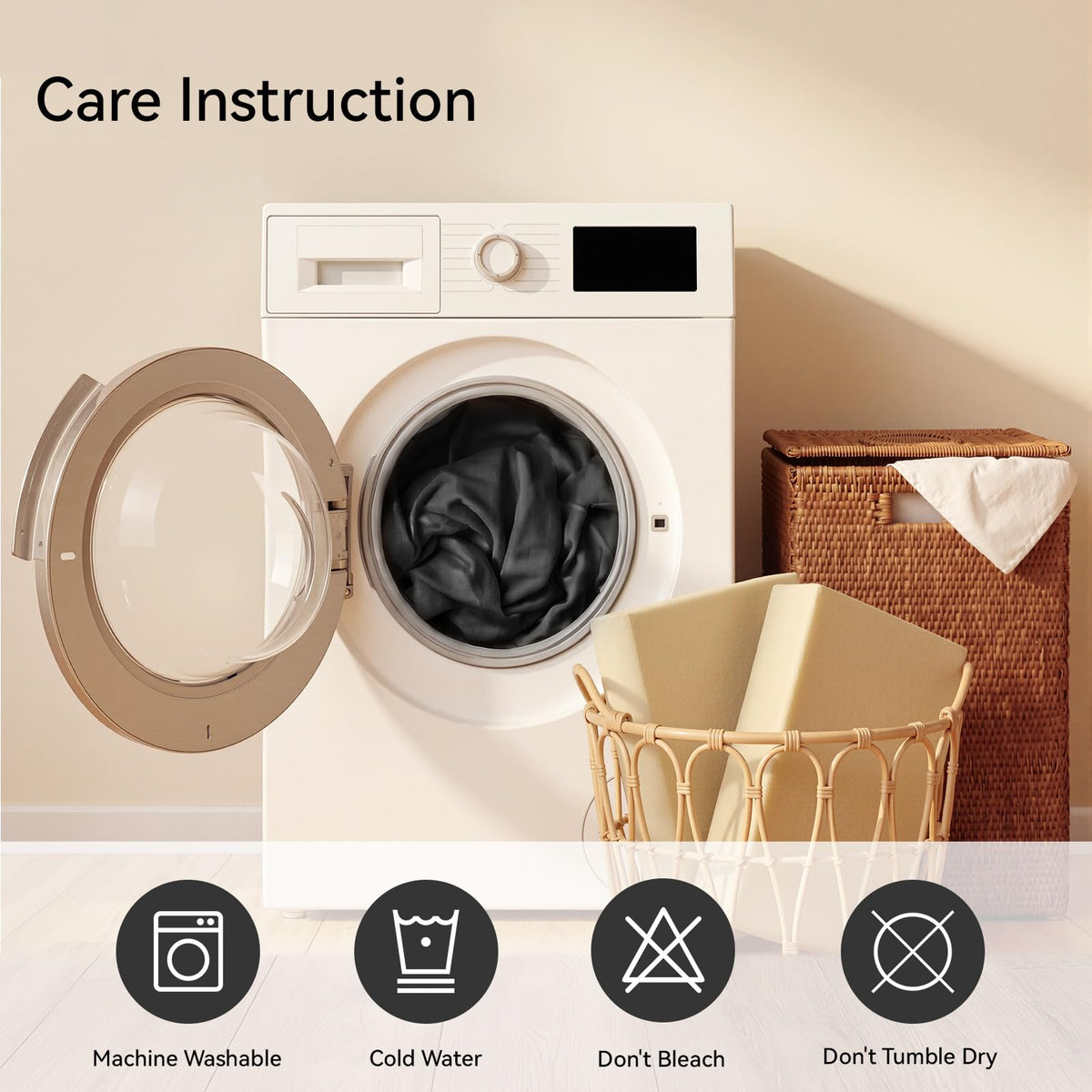 Aoxun machine washable cushion covers simplify maintenance.