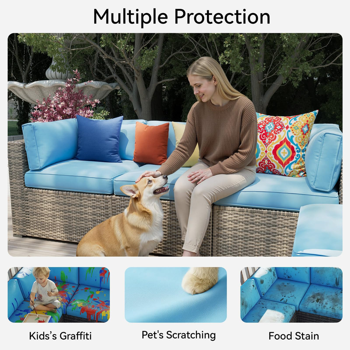 Aoxun back and side covers with adjustable straps stay secure