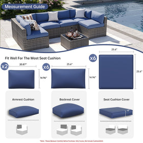 Aoxun seat cushion covers 25-6x25-6x4 provide weatherproof protection for seating.