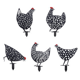 AOZITA rooster yard art silhouette adds charming focal appeal to garden pathways