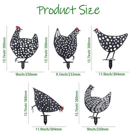 AOZITA rooster yard art silhouette features hollow-out design for light-catching detail