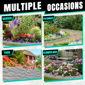 Apaspoil flexible edging adapting to curved lawn borders